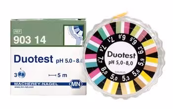 Duotest pH 5,0-8,0, recharge de 3 rouleaux, quantité de commande minimum 2 paquets