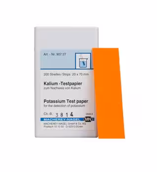 Papier test Potassium, Languette 20 x 70 mm pour 200 déterminations
