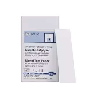 Papier test Nickel, Languette 20 x 70 mm pour 200 déterminations