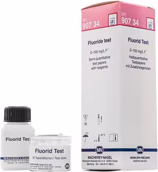 Test fluorure papiers réactifs semi-quantitatives avec réactifs x 30