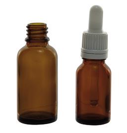 Flacon en verre ambré col étroit, DIN-18, 30 ml x 110