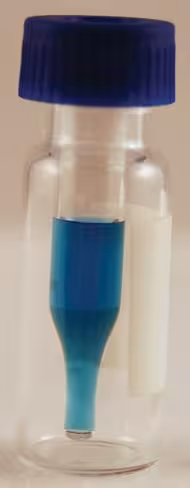 Vial 0,3 ml la amber qsert PTFE/silicone x 100