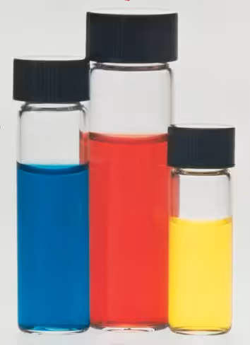Wheaton sample vial 8 ml w/white-rubber