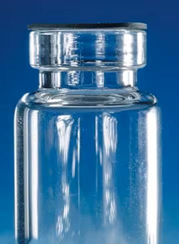 Vial crimp top pour thin seal