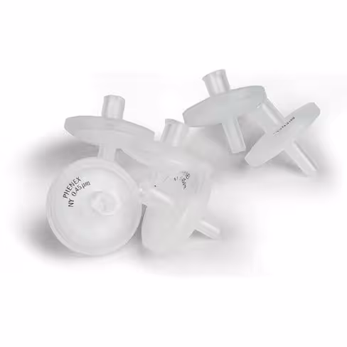 Filtre-seringue gamme phenex en ptfe certifié hplc diamètre 25 mm porosité 0,45 µm x 100