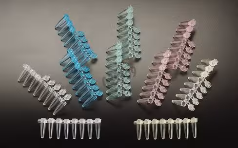 Barrette 8 Tube PCR avec bchon attenant x 125