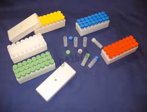 Flacon 5 ml PP bouchon blanc boîte x 24