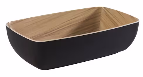 Saladier Frida mélamine GN1/4 - bois/noir