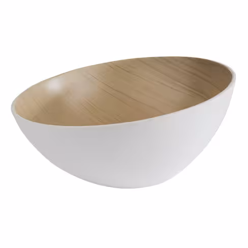 Saladier Frida mélamine Ø 28,5 cm - bois/blanc