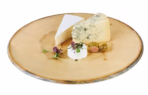 Plateau mélamine Ø 35 cm - aspect épicéa