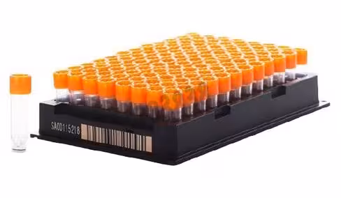 Rack 0,7 ml Non Coded filetage externe Tube uncapped, pre-racked in 96 format rack x 10