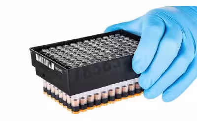 Rack HighBase Rack-96 with TubeLock av Locking STD Profile Lid, for1,0 ml Tubes av Septum TPE Caps 1,0 ml Tubes x 10
