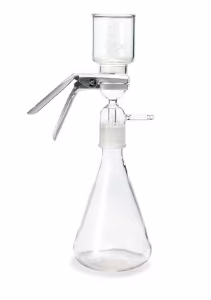 Base en verre avec prise de vide 47  mm