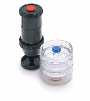 Moniteur d aérosol polypropylène rempli de carbone 25 mm esters de cellulose mélangés 0,8 µm blanc avec coussinet