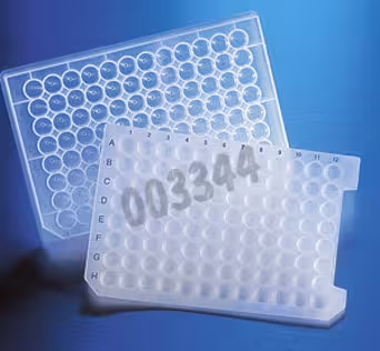 Microplaque de stockage 96 Puits grand volume fond en V PP 450 µl hauteur normâle stérile x 50