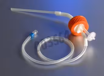 Bouchon pour spinners plastique 3 l transfert tube plongeant 1/8 et event 0,2 µm connectique mlL emb indiv stérile x 2