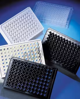 Microplaque 96 Demi-puits Transparente fond plat Traitement culture cellulaire Stérile avec couvercle emb indiv x 50