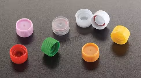 Capuchon microtube avec levre de scelle ambré x 1000