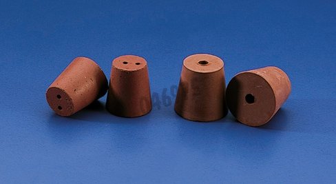 Bouchon conique prépercé 1 trou 32-25 mm hauteur 34 mm x 25