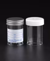 Flacon PS 60 ml couvercle PE étiquette imprimée x 300