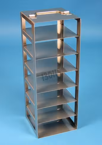 Etagère verticale lxpxh 138 x 138 x 391 mm 7 etages pr boîte dim ext 133 x 133 x 53 mm