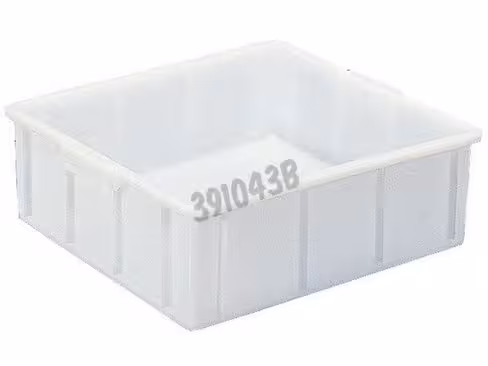 Caisse empilable 10 l PEHD blanc