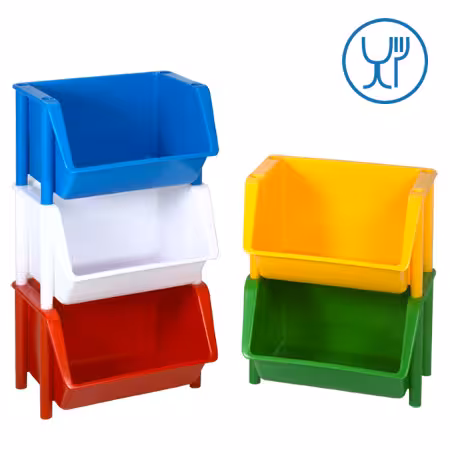 Bac superposable de stockage distribution rouge