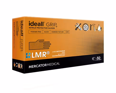 Gant nitrile non poudré épais, noir, taille L x 50