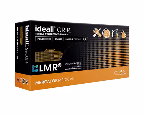 Gant nitrile non poudré épai, orange, taille M x 50