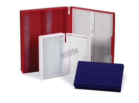 Boîte de stockage pour 100 lames fond mousse coloris assortis x 5