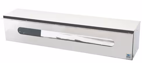 Dérouleur inox sur pieds pour rouleau film ou aluminium larg. 30-50 cm