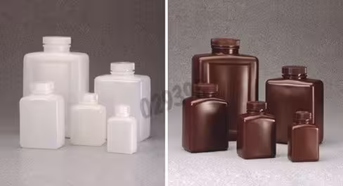 Bouteille HDPE rectangulaire 1 l x 6