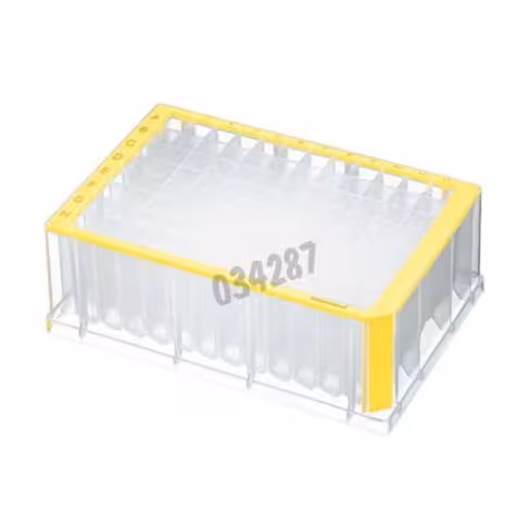 Deepwell plate 96/2000 µl emballage standard stérile jaune 20 plaques 5 sachets de 4
