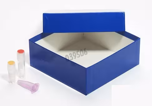 Boîte 136 x 136 mm hauteur 50 mm bleue