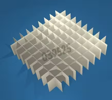 Séparateur pour 81 tubes Ø 13,5 mm hauteur 30 mm pour boite hauteur 50 mm