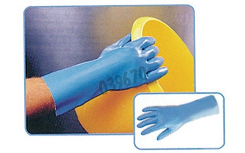 Gant de ménage latex sur coton jersey floque taille 9 x 1 paire