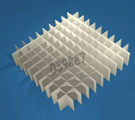 Séparateur carton pour boîte 133 x 133 mm hauteur 30 mm pour 10 x 10 tubes Ø 12 mm max