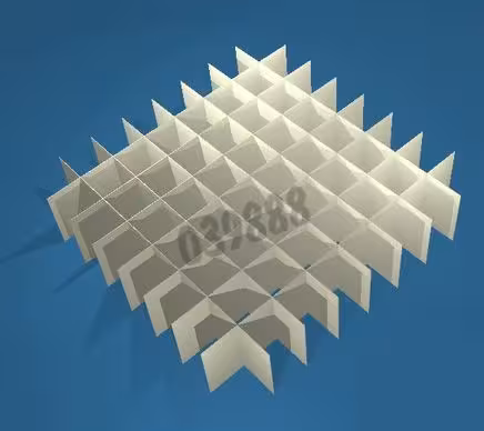 Séparateur carton pour boîte 133 x 133 mm hauteur 30 mm pour 8 x 8 tubes Ø 30 mm max