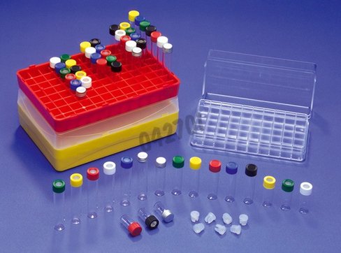 Flacon ambré 2 ml avec bouchon noir x 1000