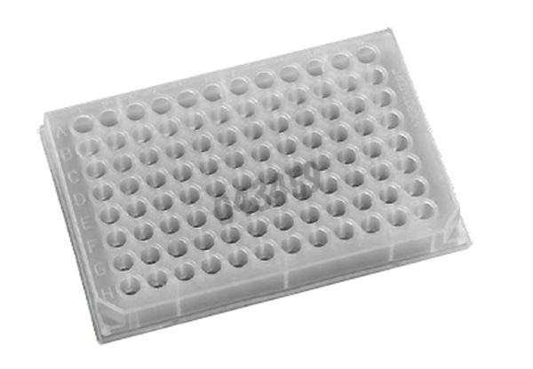Plaque 96 puits forme basse PP fond plat 350 µl x 100