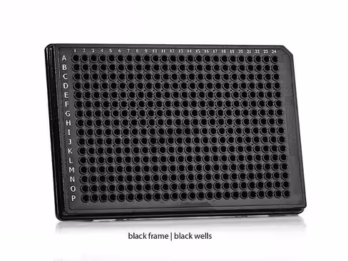 Microplaque PCR 384 puits framestar cadre noir puits noirs x 50