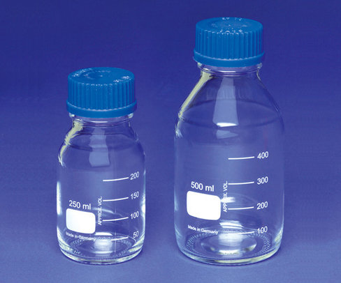 Flacon iso borosilicatesilicatesilicate cap bleu + bague 10 litres