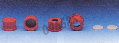 Bouchon iso gl45 crenele à ouverture centrale x 10