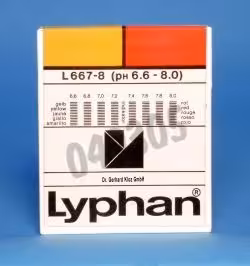 Papier ph 6,6-8 jaune -orange boîte 200 bandelettes