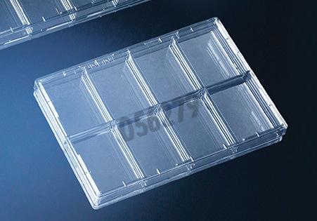 Plaque non traitée culture 8 chambrés transparent NUNC x 100