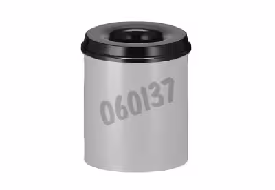 Poubelle de sécurité antifeu 30 l gris métal et noir
