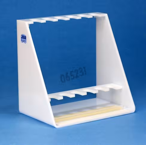 Portoir plexiglas incliné pour 6 pipettes