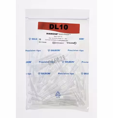 Pointe Diamond GILSON vrac easypack longue dl10 10 µl 5 x 200
