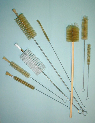 Goupillon 4mm long brosse 40 mm pa66 blanc diam 0,10mm long tot 250 mm