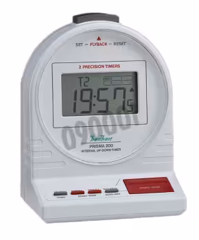 Minuteur de table prisma 200 blanc avec piles